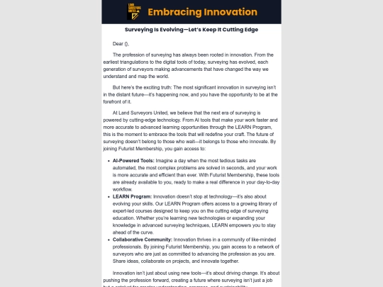 correspondence/relaunchcampaign.html/e13_InnovationInSurveying screenshot