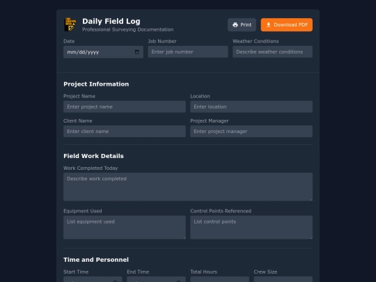 now/blog/daily-field-log screenshot