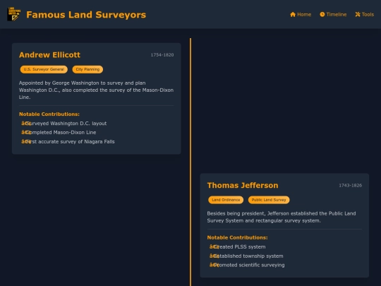 now/famous-surveyors screenshot