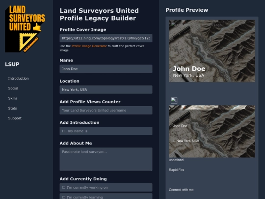 sidebar/profilegen screenshot