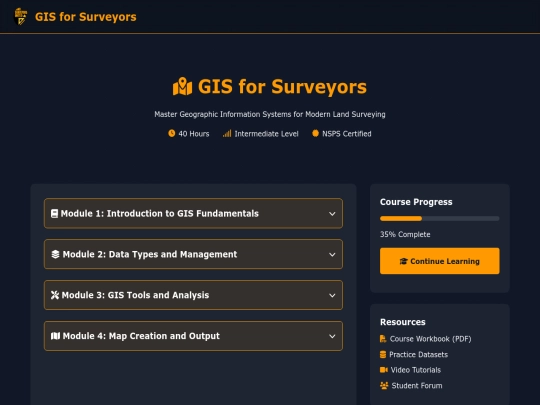 sidebar/training/gis screenshot