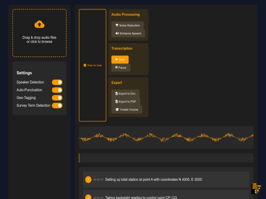 sidebar/transcribe-audio screenshot