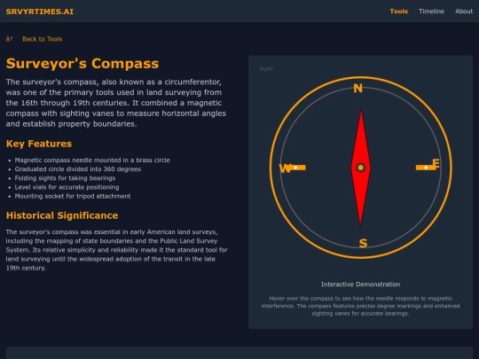 sims/surveyor-compass screenshot