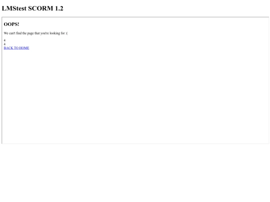 toools/ce/course/scorm/indexSCORM12 screenshot