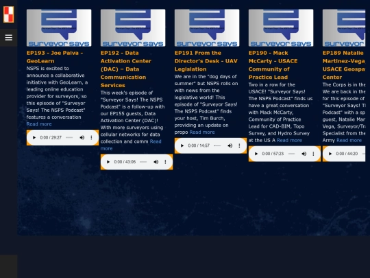 toools/ce/podcasts/georadio/surveyorsays screenshot