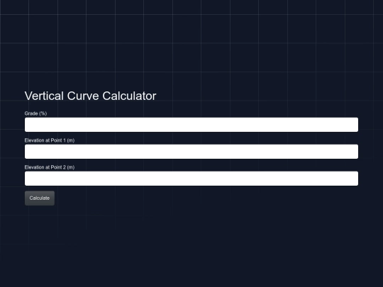 toools/verticalcurvecalculator screenshot