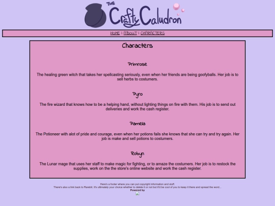characters screenshot