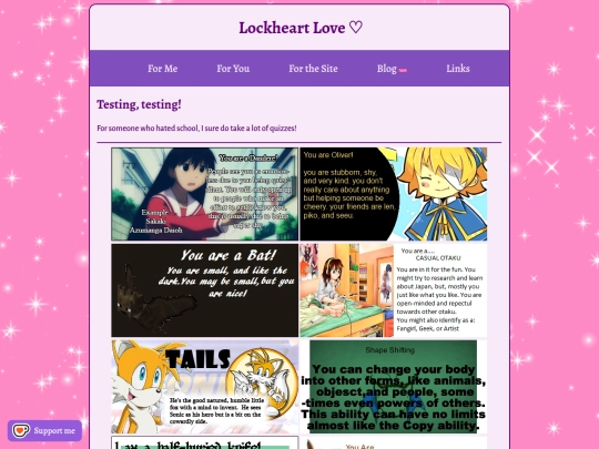collections/quizzes screenshot