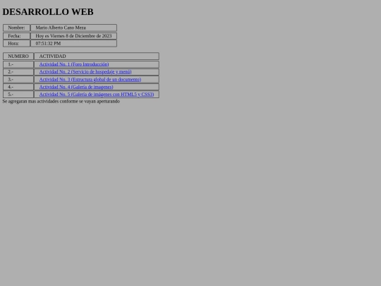 index screenshot