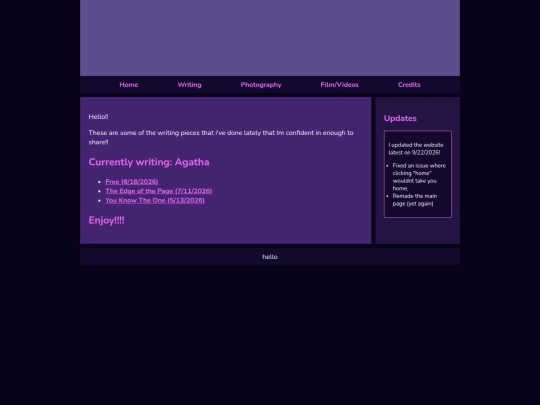 writing screenshot