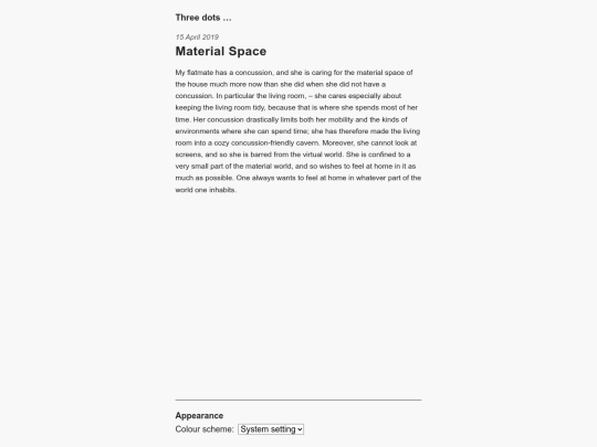 material-space screenshot