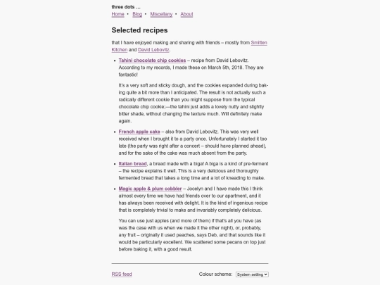 recipes screenshot