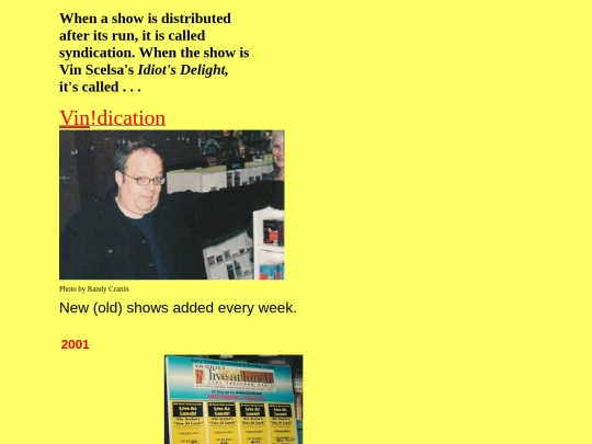 VINdication - 2001 screenshot