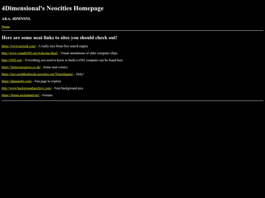links screenshot