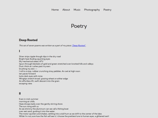 poetry screenshot