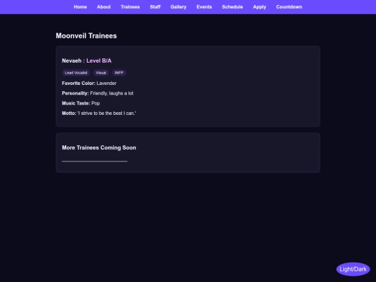 trainees screenshot