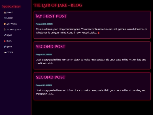 blog screenshot
