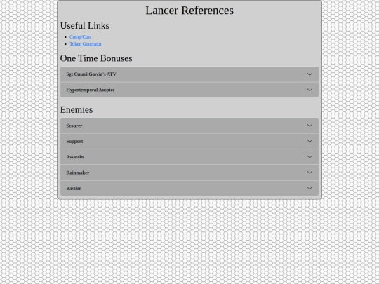 lancer-reference screenshot