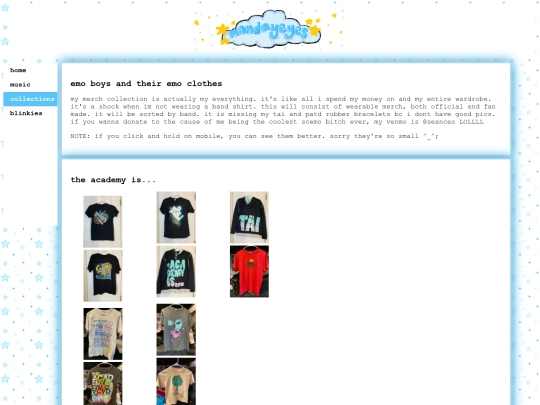 collections/merch screenshot