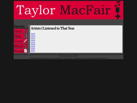 yearlymusic screenshot