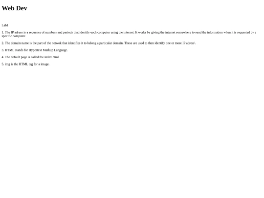 webDev screenshot