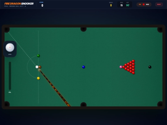 Snookergame screenshot