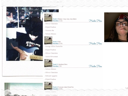 my website/pages/Music screenshot