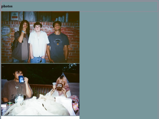 my website/pages/Photos screenshot
