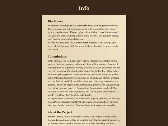 info screenshot
