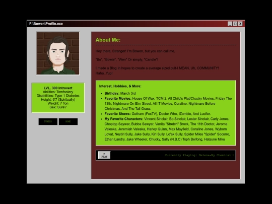AboutMe screenshot