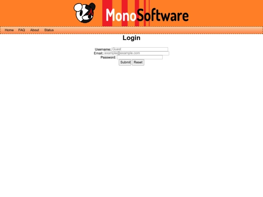 login screenshot