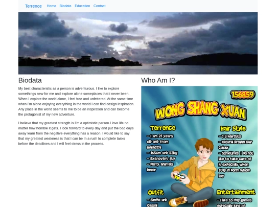 biodata screenshot