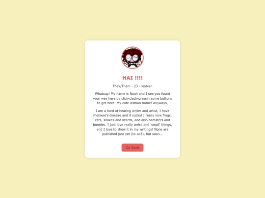 aboutme screenshot
