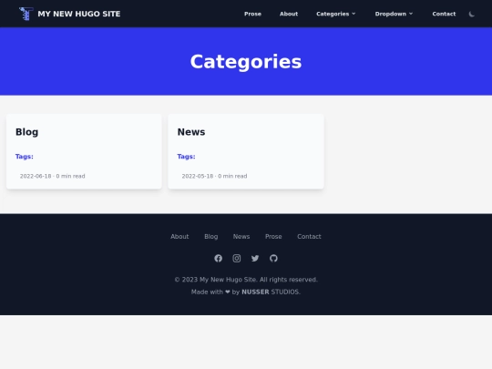 categories screenshot