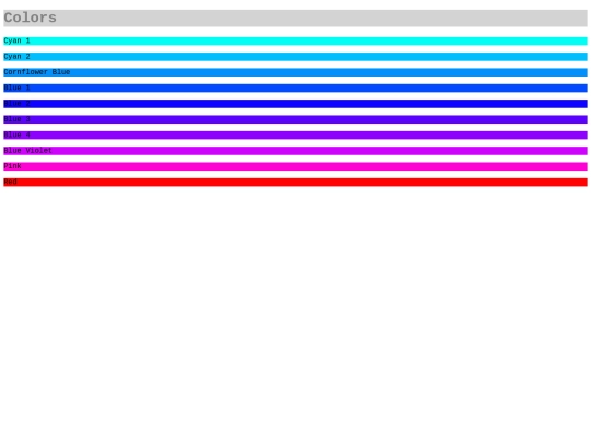 Cornflowerblue screenshot