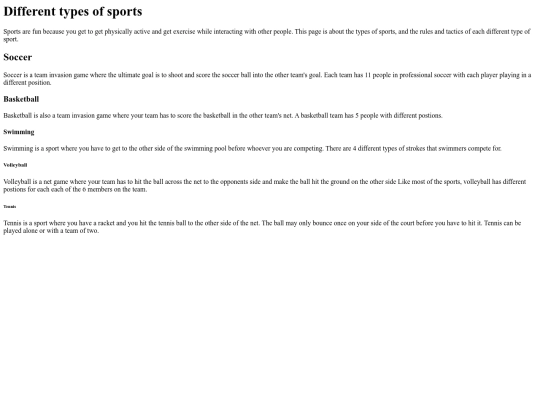Sports screenshot