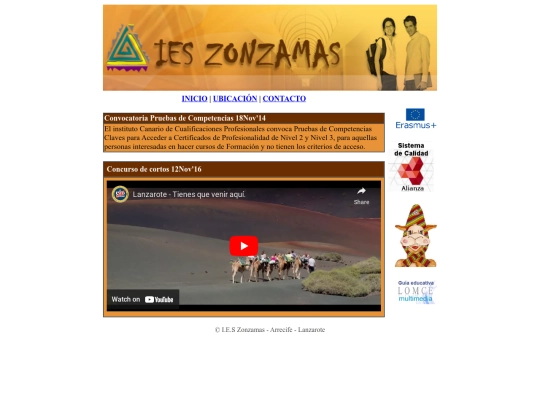 html ies zonzamas/ieszonzamas screenshot