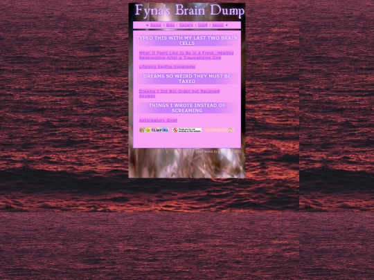 Blog screenshot