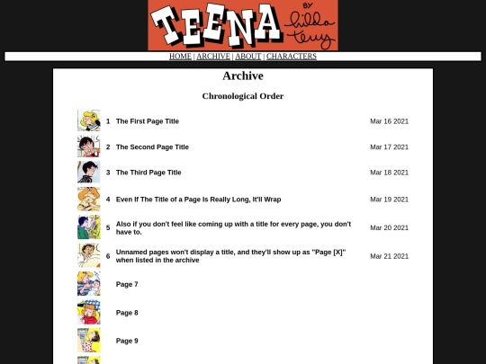 archive screenshot