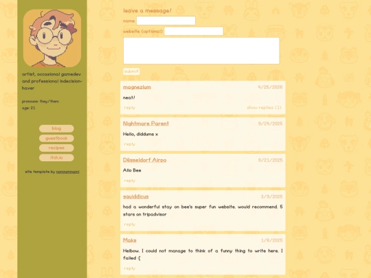 guestbook screenshot