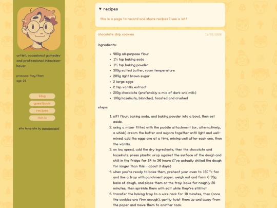 recipes screenshot