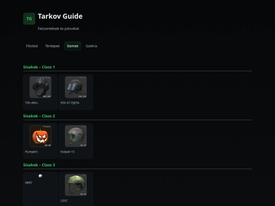 items screenshot