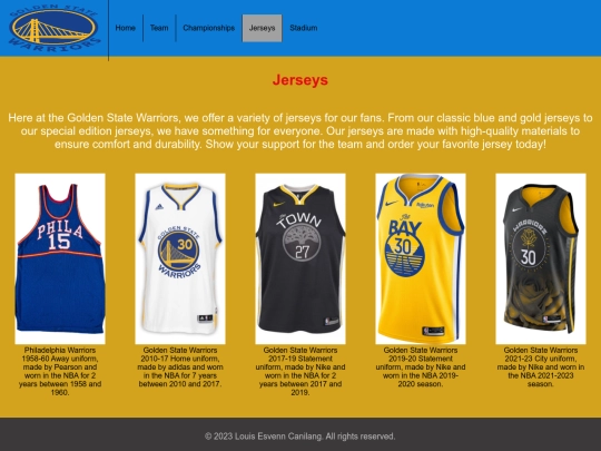 jerseys screenshot