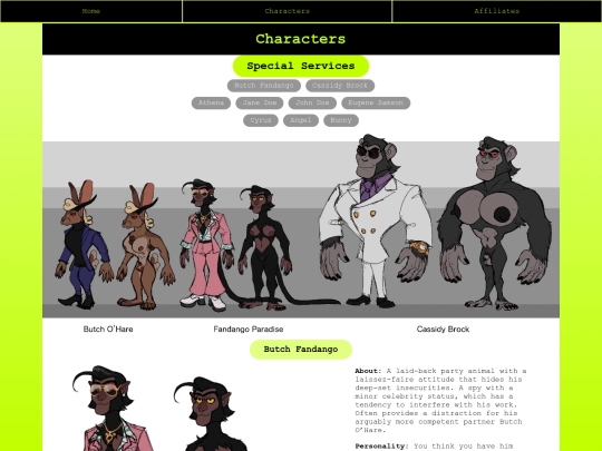 specialservices/characters screenshot