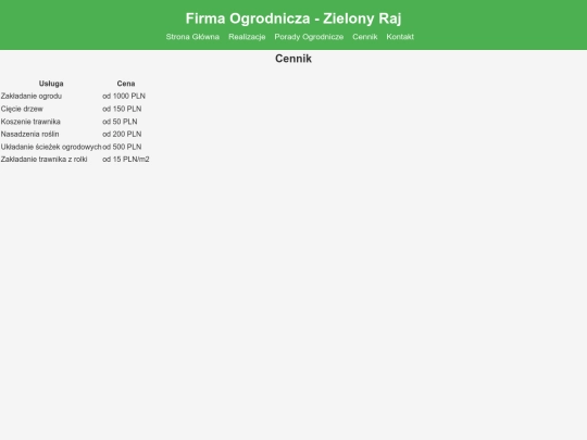 cennik screenshot