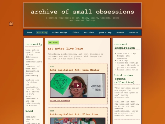 art-blog screenshot