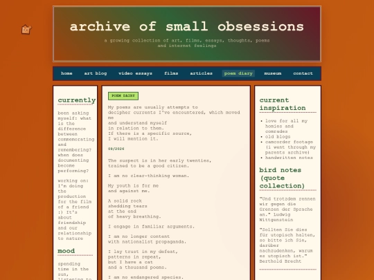 poem-diary screenshot