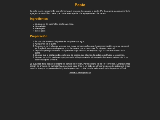 pasta screenshot