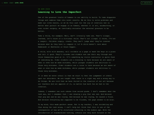 mobile-blog screenshot