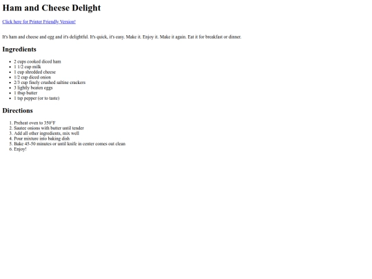 recipes/ham-and-cheese-delight screenshot